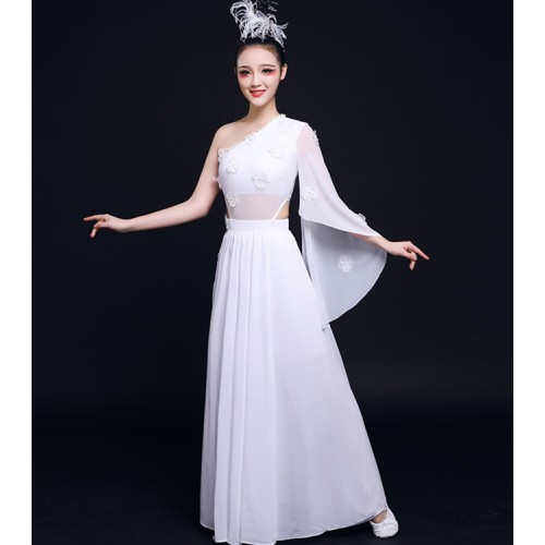 Women's girls chinese folk dance dresses fairy umbrella classical dance dresses stage performance princess drama cosplay photos dress